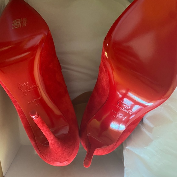 Christian louboutin Triniboot in Red Sued size 41 - Picture 3 of 7